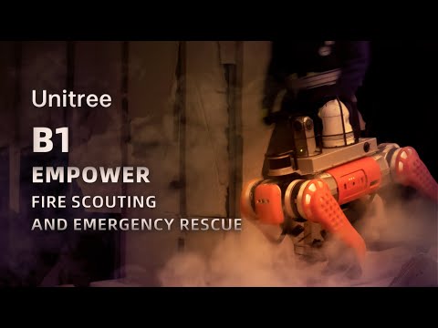 Quadruped Robot B1 Empower Fire Scouting and Emergency Rescue